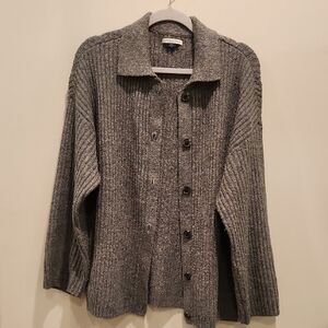 American Eagle Outfitters Heather Gray Knit Sweater